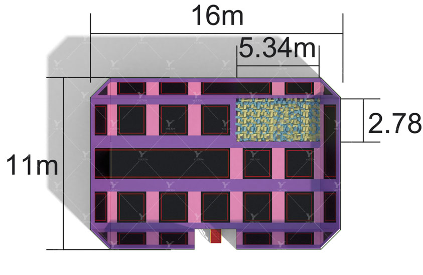 Big Purple Blue Trampoline Park 5BT-13