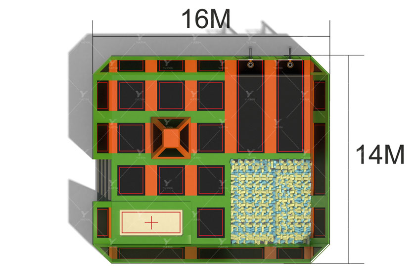 Big Orange Slope Trampoline Park 5BT-18