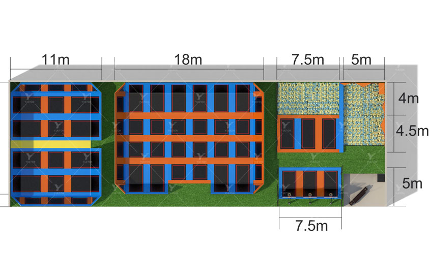 Big 3in1 Trampoline Park 5BT-21